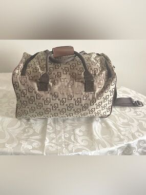 Brown Patterned Women's Travel Duffel Bag